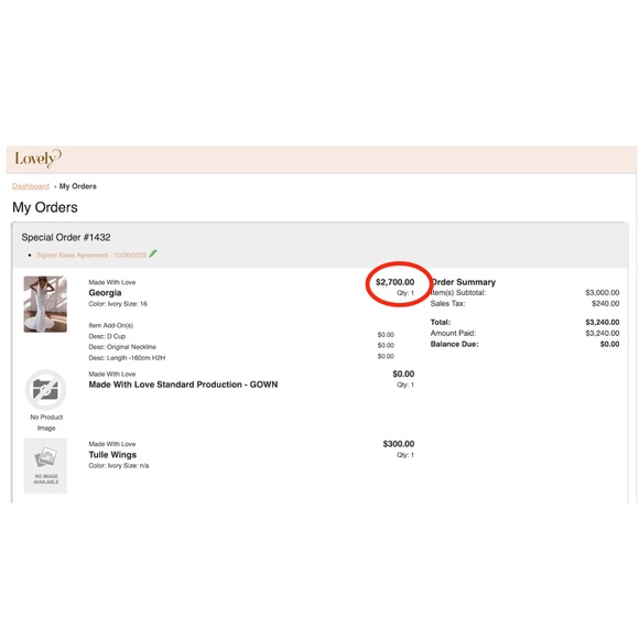 'Georgia' Wedding Dress - Designed by 'Made With Love' Bridal - Picture 9 of 10